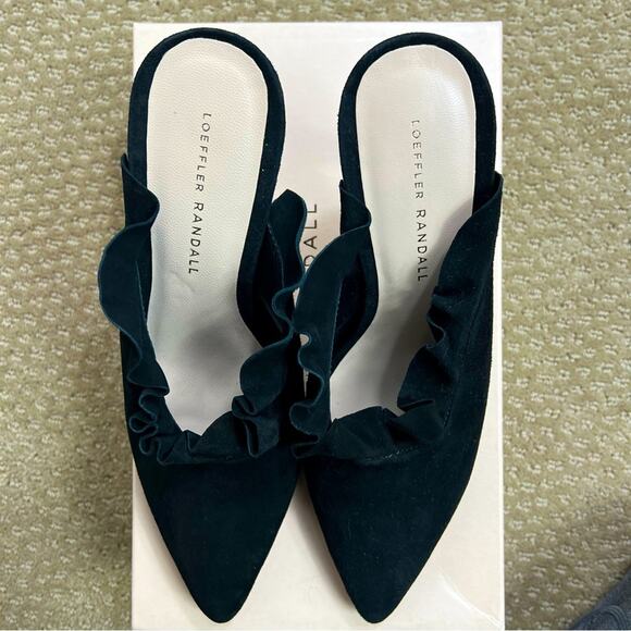 NIB LOEFFLER RANDALL Langley Mule Ruffle Heels - Picture 8 of 12